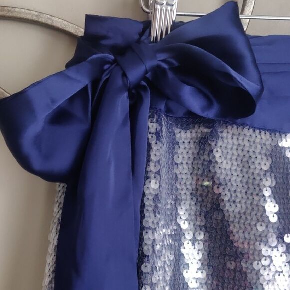 NWT $168  Anthropologie Shimmering Sequin and Fringe Mini Skirt - Picture 4 of 9